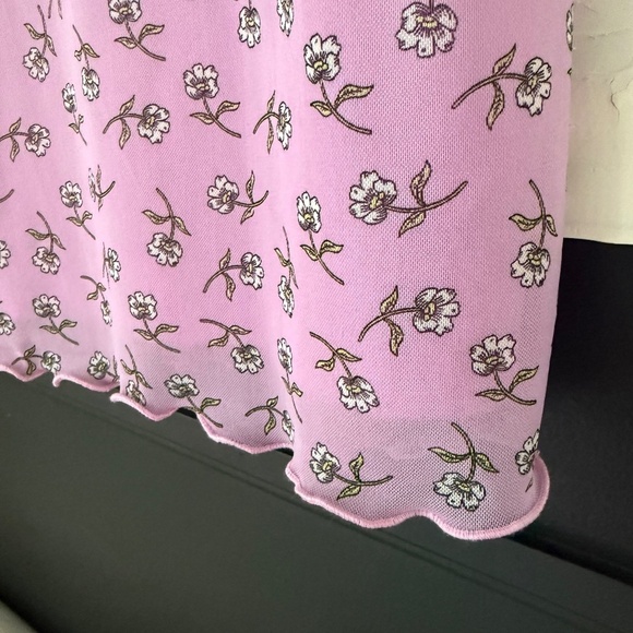 🌸 Forever 21 Pink Floral Dress L | Milkmaid Bust Summer Date Style - Picture 5 of 7